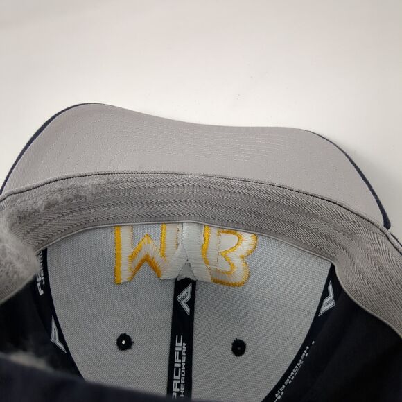 MYB Fitted Hat Blue 7 3/8-8 Solid Embroidered Flexfit Pacific Headwear - Picture 7 of 10